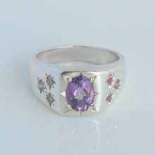 Load image into Gallery viewer, Big Boss Ring with Amethyst
