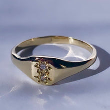 Load image into Gallery viewer, Micro Signet with Diamonds
