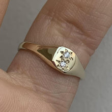 Load image into Gallery viewer, Micro Signet with Diamonds