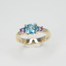 Load image into Gallery viewer, Topaz and Pink Sapphire Ring
