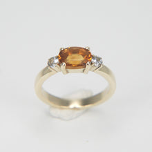 Load image into Gallery viewer, Citrine and White Sapphire Ring
