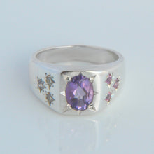 Load image into Gallery viewer, Big Boss Ring with Amethyst
