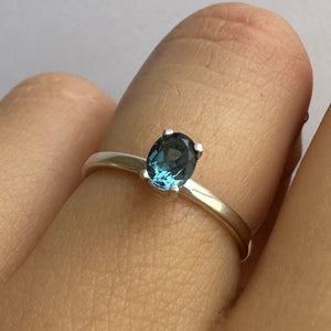 London Blue Topaz Solitaire - Ready to ship