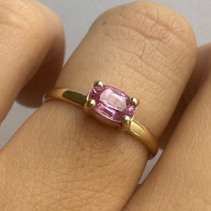 Pink Sapphire Solitaire - Ready to ship