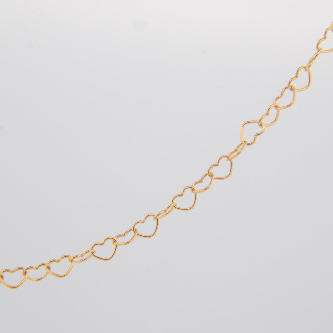 Delicate Heart Choker in Gold Filled