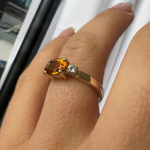 Load and play video in Gallery viewer, Citrine and White Sapphire Ring
