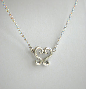 Curly Heart Necklace