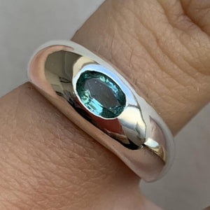 Orb Ring with Emerald