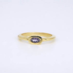Lilac Sapphire Solitaire Ring